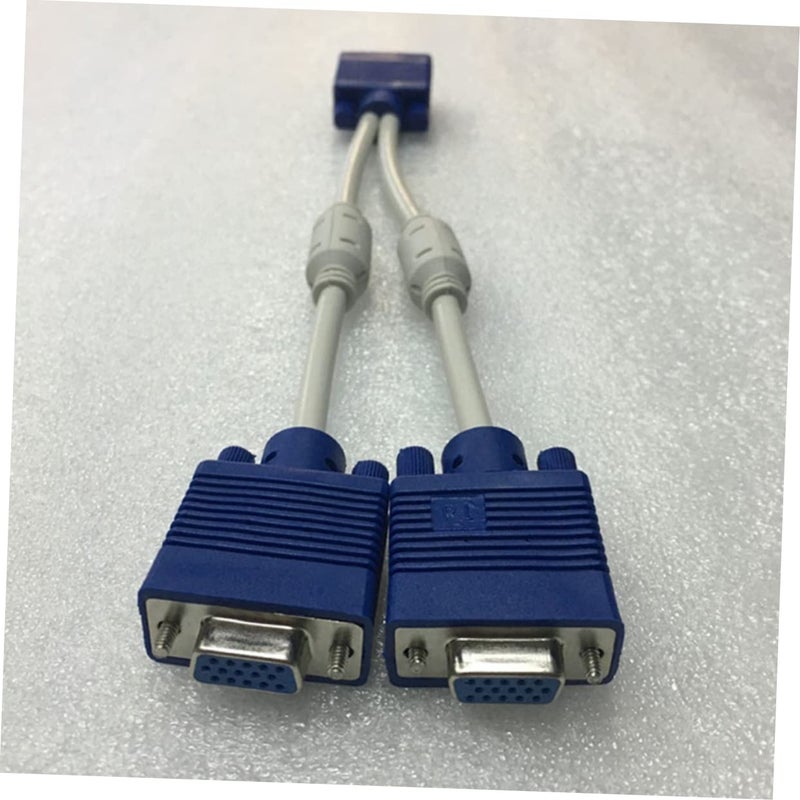 2Pcs VGA Video Splitter Cable Male to Two Female ABS Coated for Dual Monitor Setup - Image 4
