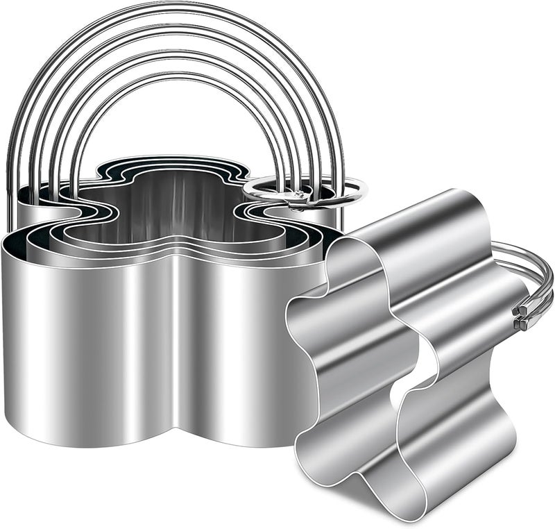 ALL-TOP Christmas Cookie Cutters with Handle, Stainless Steel Biscuit Cutter, Professional Baking Tools for Sandwich, Scone, Donut (Gingerbread Man…) - Image 1