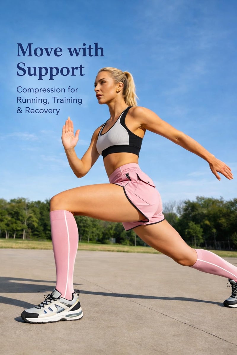 Aoliks Compression Socks for Women and Men, Knee High Support Stockings – Over the Calf Running Gear, Athletic Sport Compression Socks for Hiking, Training & Daily Wear - Image 3