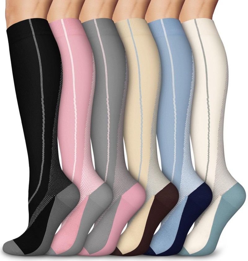 Aoliks Compression Socks for Women and Men, Knee High Support Stockings – Over the Calf Running Gear, Athletic Sport Compression Socks for Hiking, Training & Daily Wear - Image 1