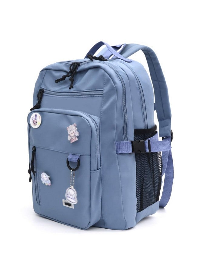 PALAY¬Æ School Backpack for Girls,Fashion Outdoor Backpack,Hiking Multi-Layer Zip-up Book Casual Travel 31x19x43cm Blue - Image 1