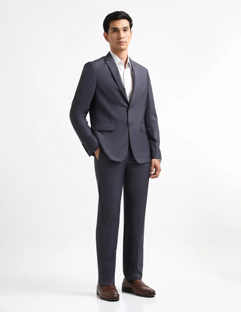 Arrow Medium Blue Solid Tailored Fit Suit for Men | Best Price UAE