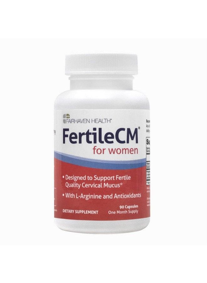 fairhaven health - كبسولات مكمل الخصوبة Fertilecm للنساء، مخاط عنق الرحم الخصب، دورة التبويض، تحتوي على مستخلص بذور العنب L-Arginine وN-Acetyl Cysteine وفيتامين C، 90 كبسولة - Image 1