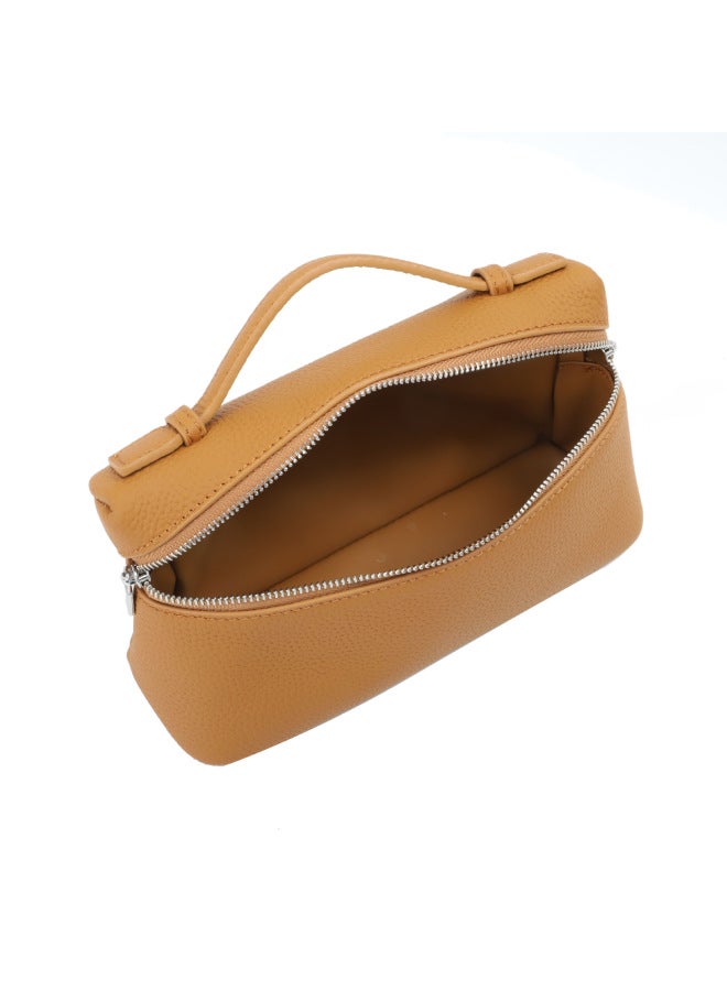 Jinlida Bag Lp Box Bag Genuine Leather Women's Bag Summer Niche Elegant Portable Lunch Box Bag Head Layer Cowhide Crossbody Small Bag - Image 4