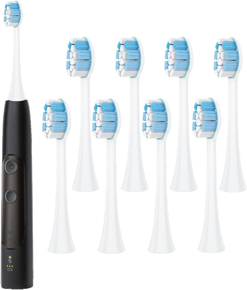 WUNIAK 8 Pack Replacement Toothbrush Heads for Philips Sonicare ExpertClean 7500,Soft Bristles Electric Refills, Deep Cleaning Snap-On Compatible, White - Image 1