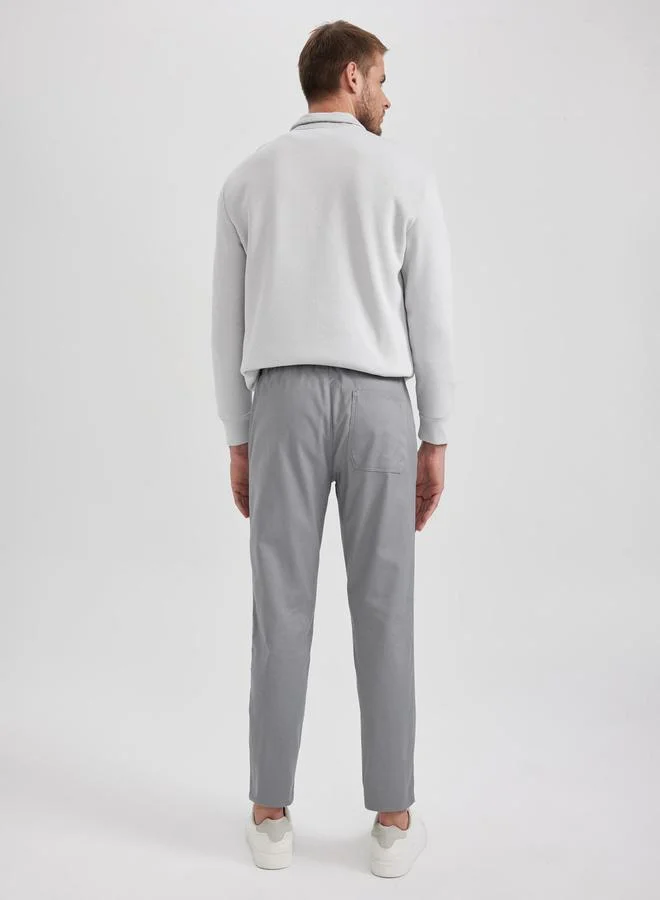 DeFacto Solid Slim Fit Trousers with Side Pocket by Styli