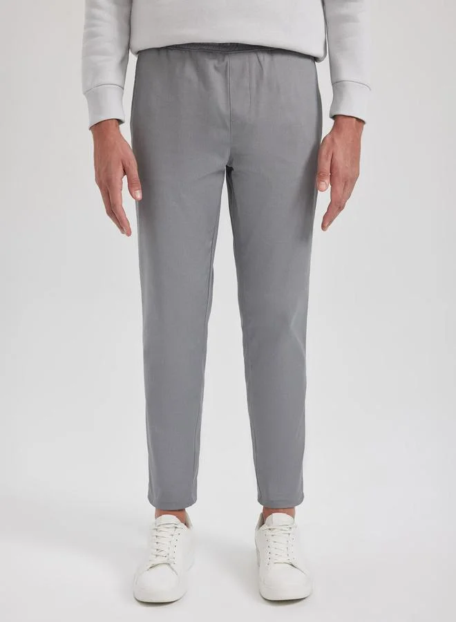 DeFacto Solid Slim Fit Trousers with Side Pocket by Styli