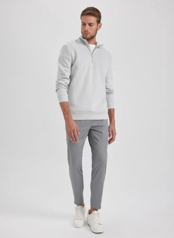 DeFacto Solid Slim Fit Trousers with Side Pocket by Styli