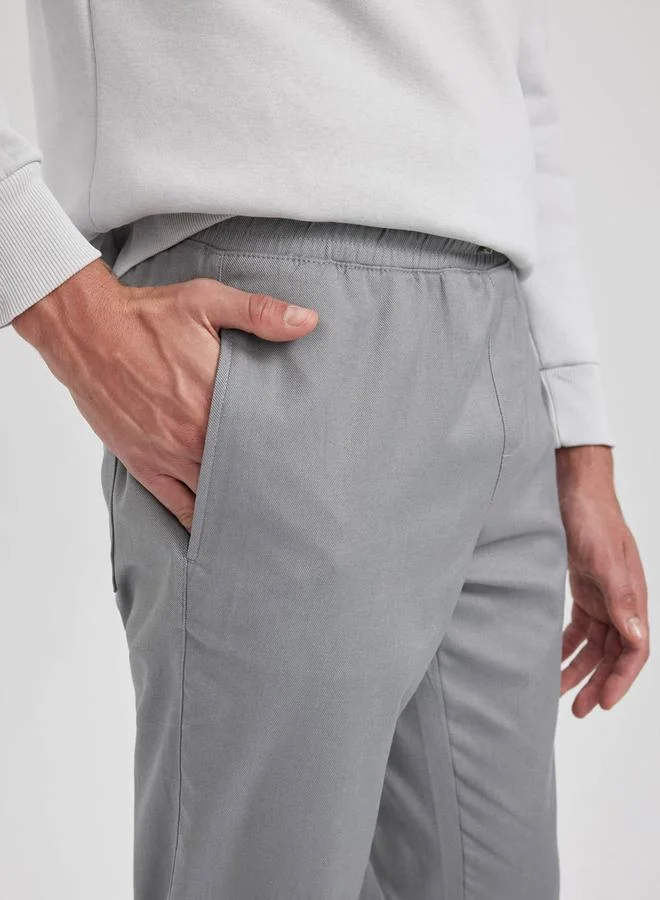 DeFacto Solid Slim Fit Trousers with Side Pocket by Styli