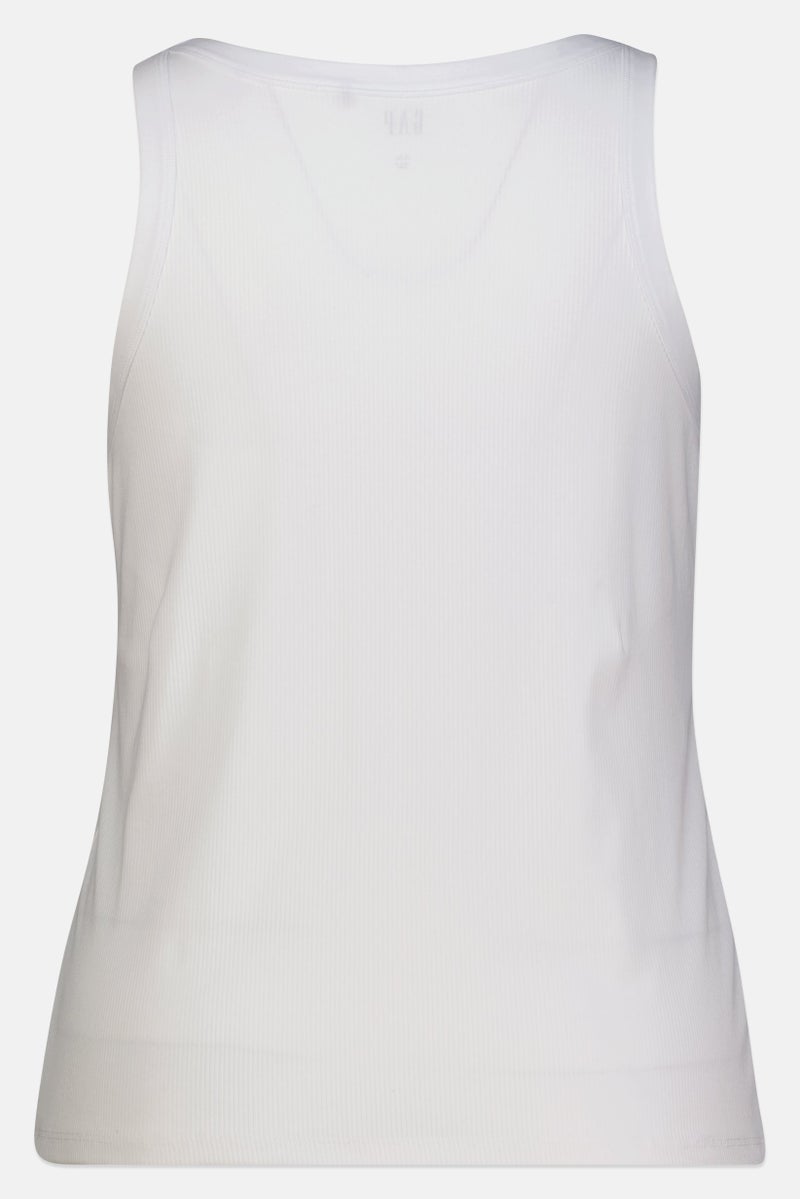 GAP تي شيرت نسائي بلا أكمام بياقة دائرية، أبيض - Image 3