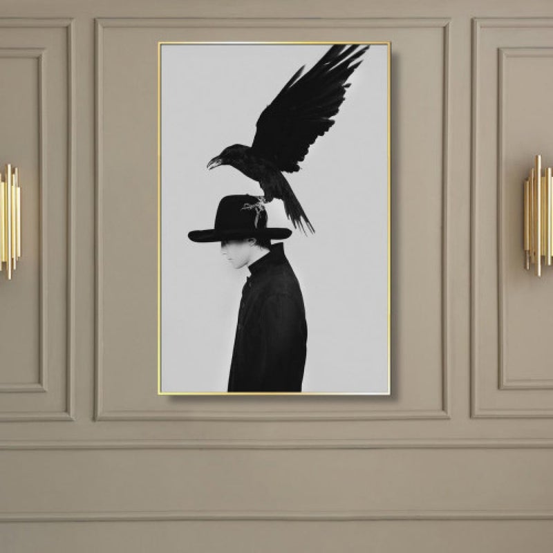 Marktna Modern design canvas painting with a hollow frame, size (50×70), one piece - Image 1