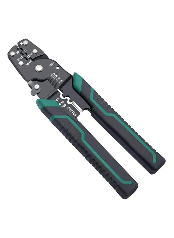 PROMASS Wire Crimper Tool with Stripper Cutter, 22-10 AWG Multifunctional Crimping Pliers Terminal Pliers for Insulated Electrical Connectors  - Image 1