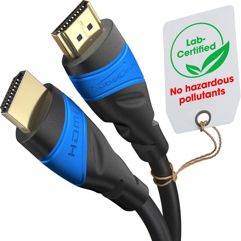 KabelDirekt – 4K HDMI Cable – 9m & Longer HDMI Cables (7.5m–22.5m) – German-Engineered HDMI Lead – Supports 4K@60Hz, UHD, HDR, ARC, Ethernet – HDMI Cable for HDTV, PC, PS5, Xbox, Switch - Image 1