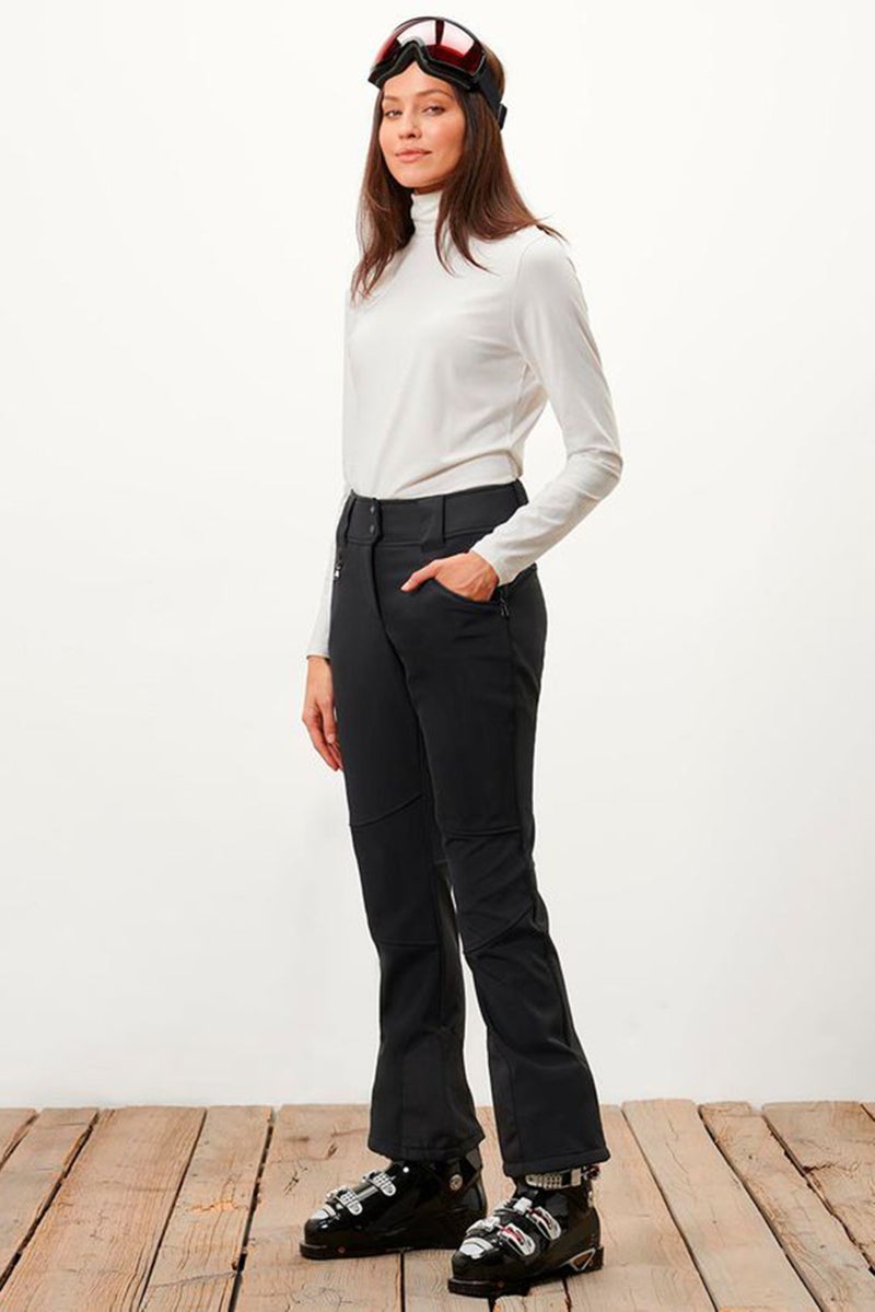 Tchibo Women Sportswear Fit Solid Outdoor Track Pants, Black  - Image 1