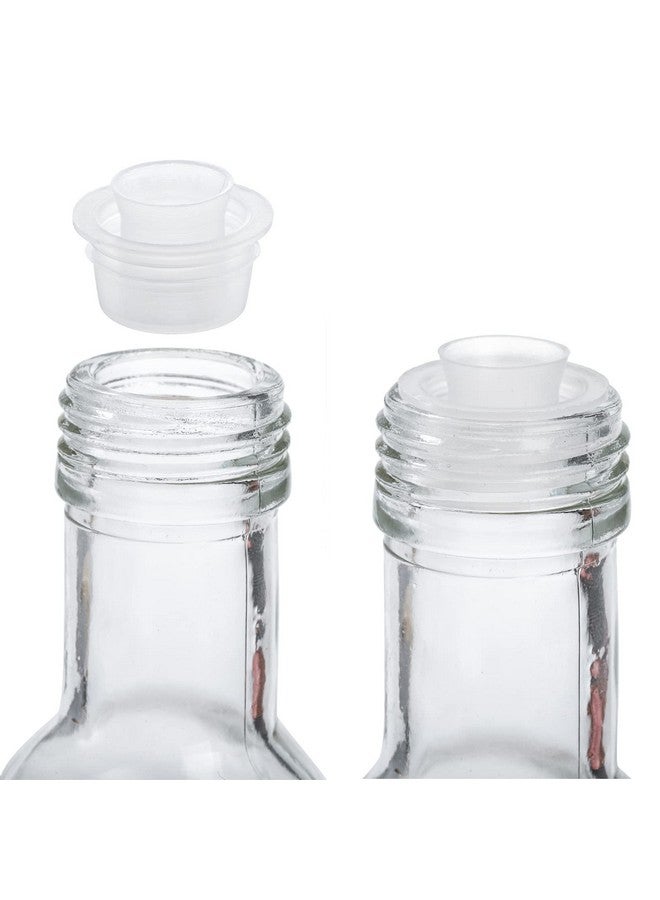 Kingrol Kingrol 18 Pack 8.5 oz Square Glass Bottles with Leak Proof Screw Caps, Hot Sauce, Oil, Vinegar, Syrup, Salad Dressing  - Image 4