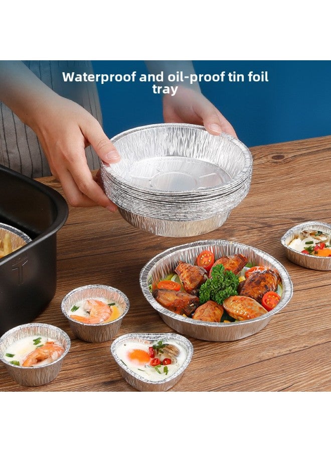 Tin Paper Plate Air Fryer Special Oven Aluminum Foil Plate Tin Paper Pad Grill Plate Tin Foil Plate Pizza Bottom Bowl-Specifications:Tin Cup/round Trumpet: 25 Pieces-Color:No Specifications - Image 3
