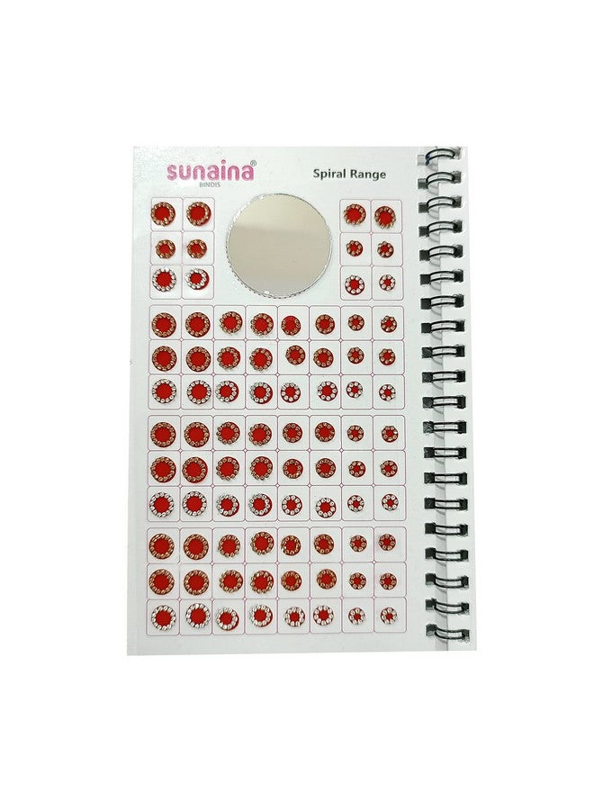Sunaina (Original) Spiral Multicolor Round Tikka Bindi Sticker Kumkum || Forehead Golden/Silver 2 In 1 Crystal Stone Bindi Book For Women & Girls (Pack Of 948 Bindis) - Image 3