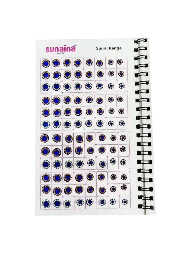 Sunaina (Original) Spiral Multicolor Round Tikka Bindi Sticker Kumkum || Forehead Golden/Silver 2 In 1 Crystal Stone Bindi Book For Women & Girls (Pack Of 948 Bindis) - Image 5