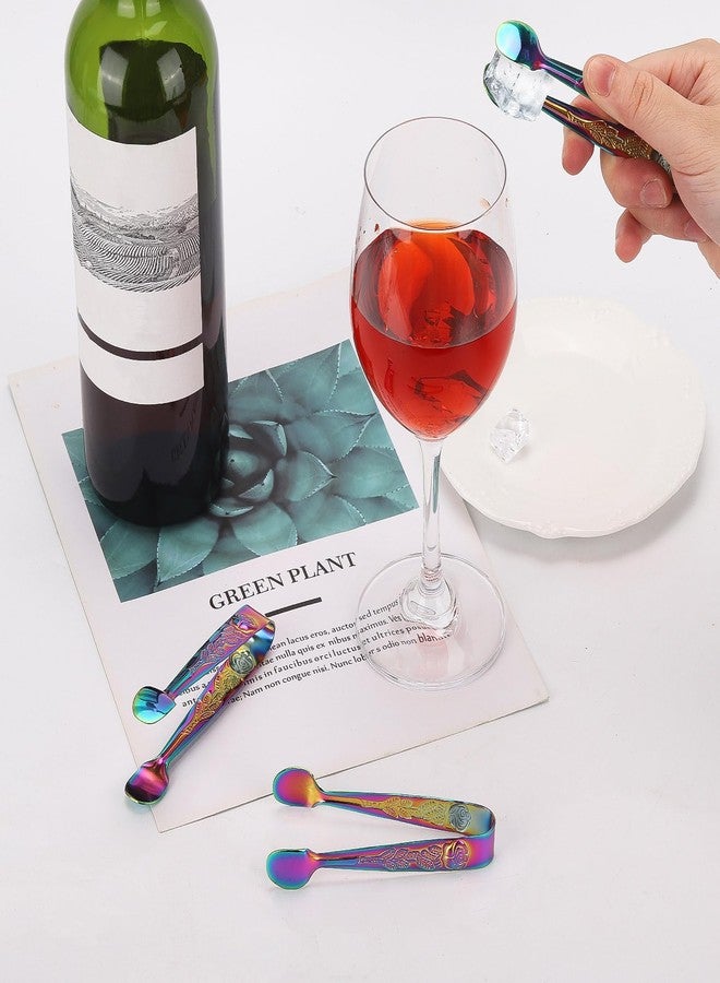 تي بيست ماكس ملقط ثلج من تي بيست ماكس، 12 قطعة، ملقط تقديم صغير، مصنوع من الفولاذ المقاوم للصدأ 304، ملقط مكعبات سكر صغير، 4.3 بوصة، للحفلات والحانات (لون قوس قزح). - Image 4