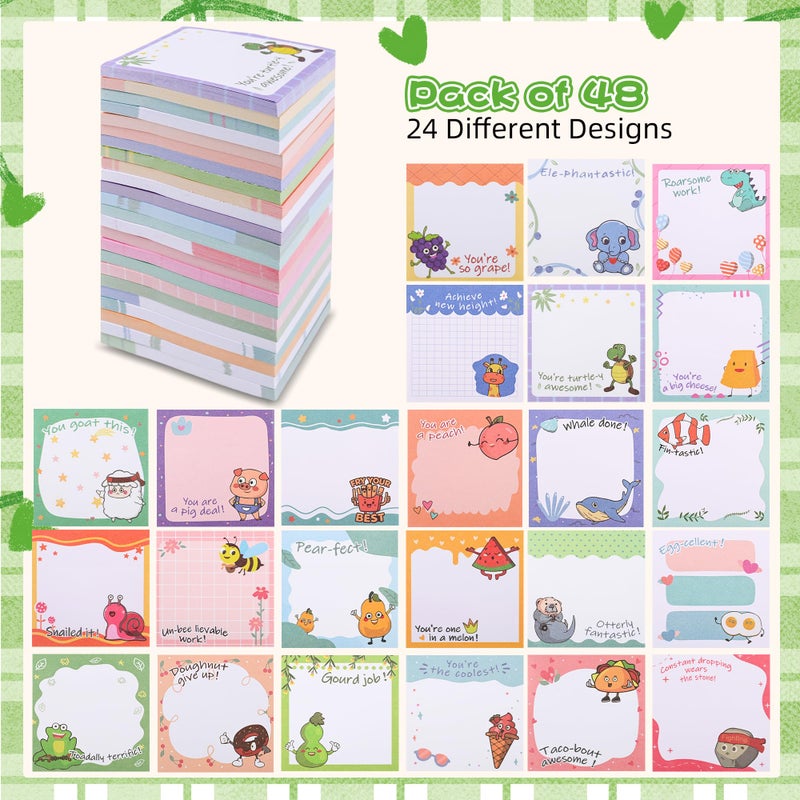 Ulema 48 Pcs Funny Sticky Notes for Work 3x3 Inches Positive Emotional Support Gift Funny Lined Memo Note Pads for Office Coworker Gifts Employee Appreciation Supplies. - Image 4