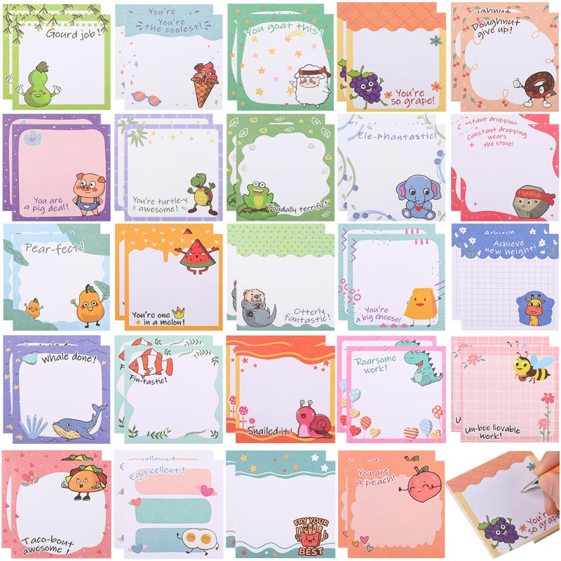 Ulema 48 Pcs Funny Sticky Notes for Work 3x3 Inches Positive Emotional Support Gift Funny Lined Memo Note Pads for Office Coworker Gifts Employee Appreciation Supplies. - Image 1