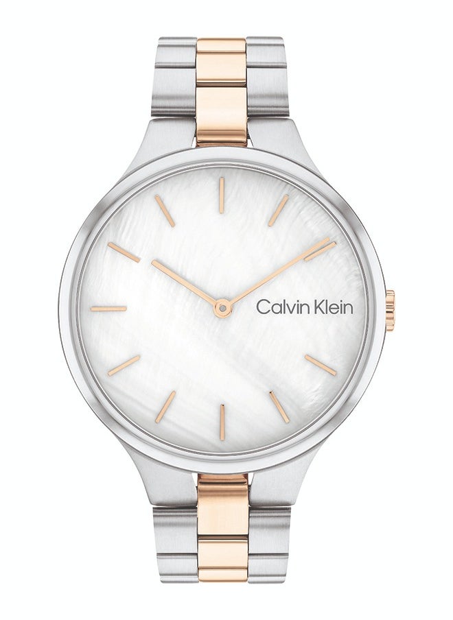 CALVIN KLEIN Women's Analog Round Shape Stainless Steel Wrist Watch 25200428 - 38 Mm  - Image 1