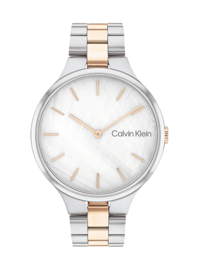 CALVIN KLEIN ساعة يد نسائية أنالوج دائرية من الفولاذ المقاوم للصدأ 25200428 - 38 مم - Image 1