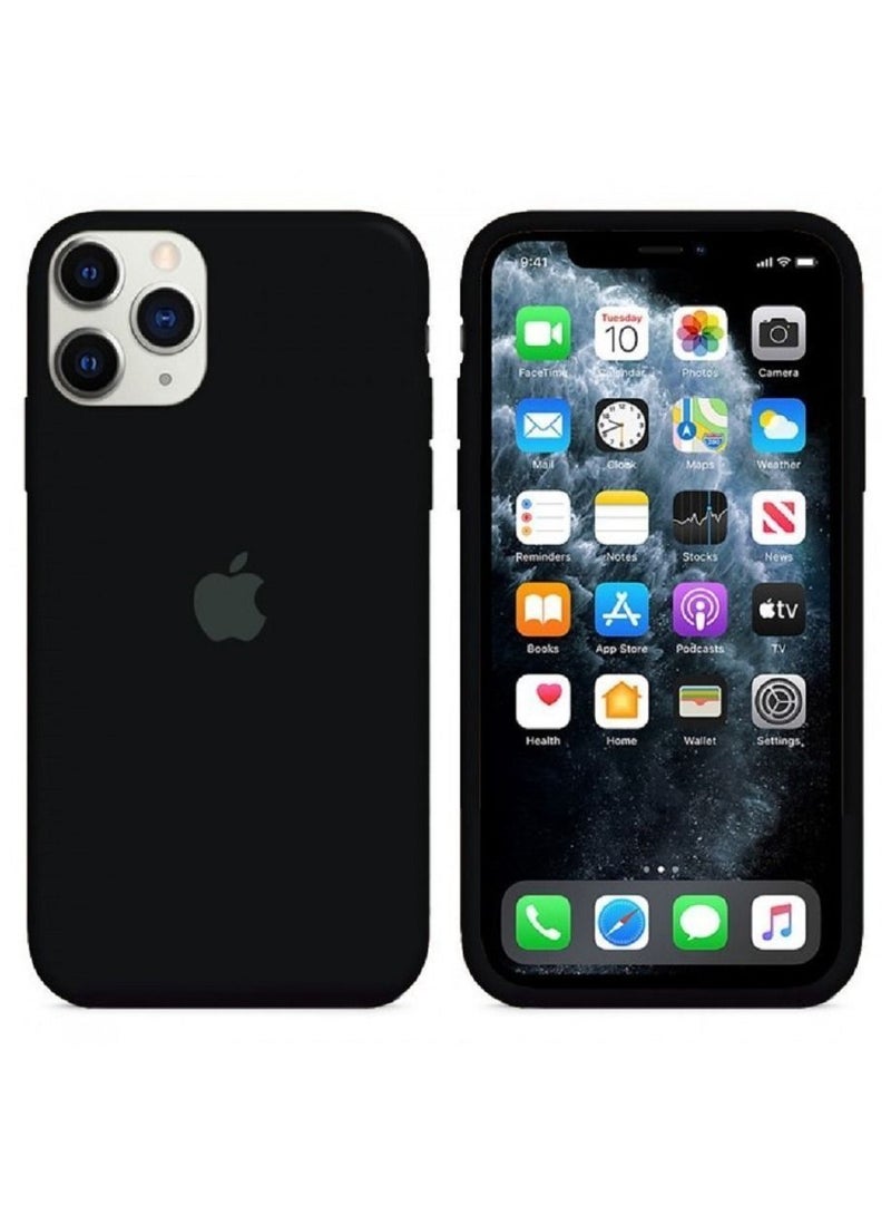 iphone 12 Pro Max Case Soft Liquid Silicone Cover Ultra Slim Full Body Protective 6.5 inch Black - Image 3