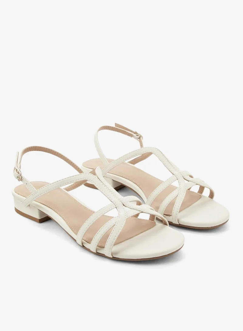 Flora Bella By Shoexpress White Women Strappy Sandals for Women | Best Price UAE
