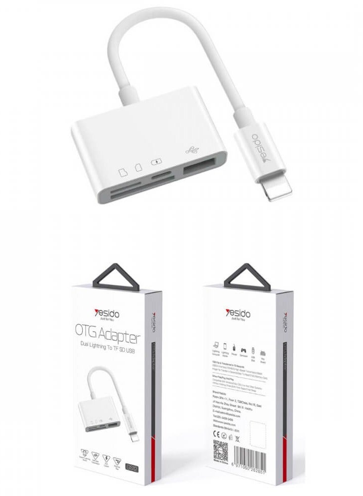 Yesido GS12 Lightning to USB Adapter OTG Adapter - Image 1