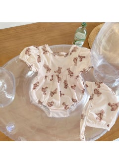Summer Baby Girl 1-3Y One-Piece Swimsuit Hooded The White Bear