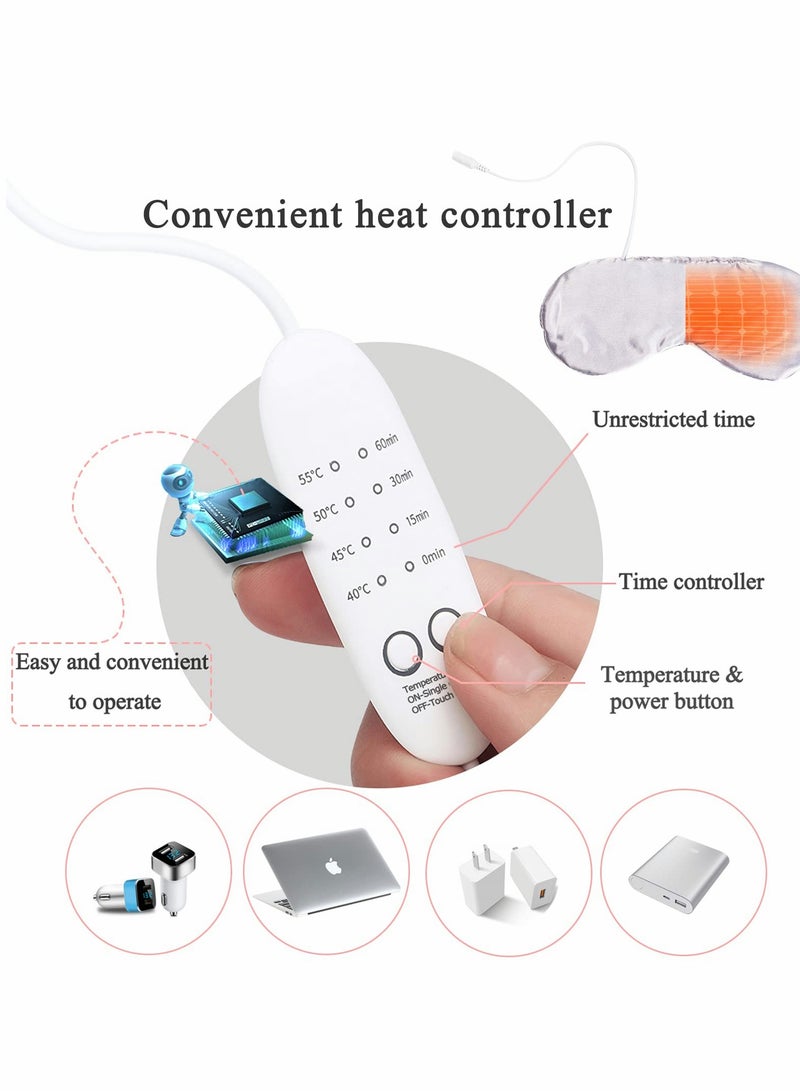 USB Heated Eye Mask for Dry Eyes Relief, Sleep Aid with Time Control, Soothing Warm Compress for Stye & Blepharitis, Perfect for Relaxation - Image 4