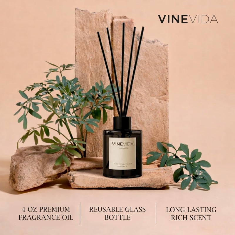 VINEVIDA | Water Lily | Reed Diffuser for Home & Bathroom | Long-Lasting Scent Sticks Set | Oil Stick Diffuser | Bathroom Scent - Image 3