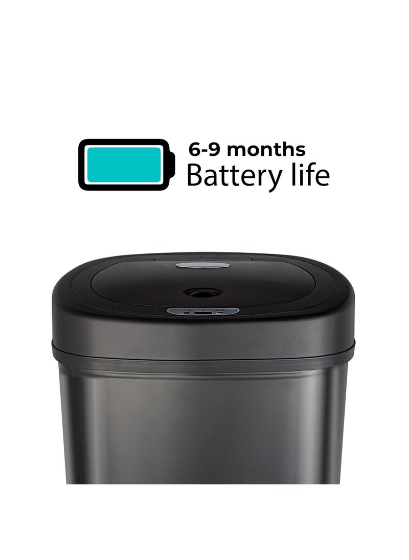 Ninestars Ninestars DZT509 Automatic Touchless Infrared Motion Sensor Dustbin with Lid Stainless Steel Trash Can for Outdoor Home Office Hotel Bathroom Kitchen Fits 3C Batteries 50 Litres  - Image 4