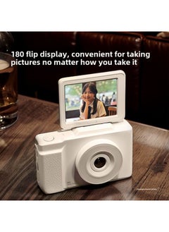 Generic Flip Screen High Pixel HD Mobile Phone Student Campus Micro Single Camera Ccd Gift With Camera 4800w-Body Color:6400w Flip Screen Listening To Music Filter Elegant White - Recommended Tuhao Package 5128g Memory Can Take 100k Pictures  - Image 5