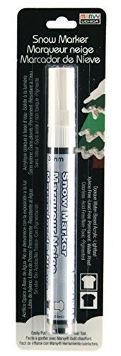 Marvy Uchida Uchida 1022S-C Marvy Fine Point Paper and Fabric Embellishing Snow Marker, White - Image 5