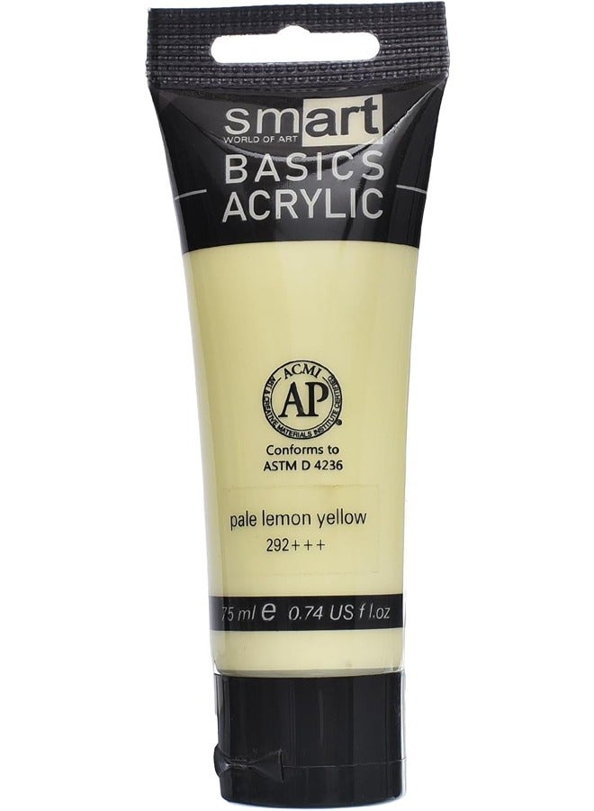 Smart STK1-701 High Quality Basics Acrylic Color Tube 75ml (292+++) - Pale Lemon Yellow - Image 1