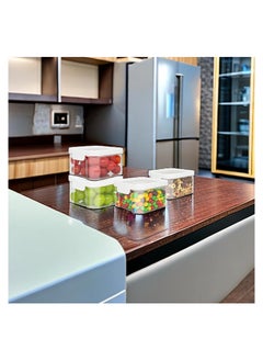 KASTWAVE Airtight Food Storage Containers, 2 Pac 460ml/15oz Thick Plastic Containers with Lids, Subpackage Fresh-keeping Box, BPA-Free & Stackable for Kitchen Pantry Storage Snack, Cookies, Sugar  - Image 3