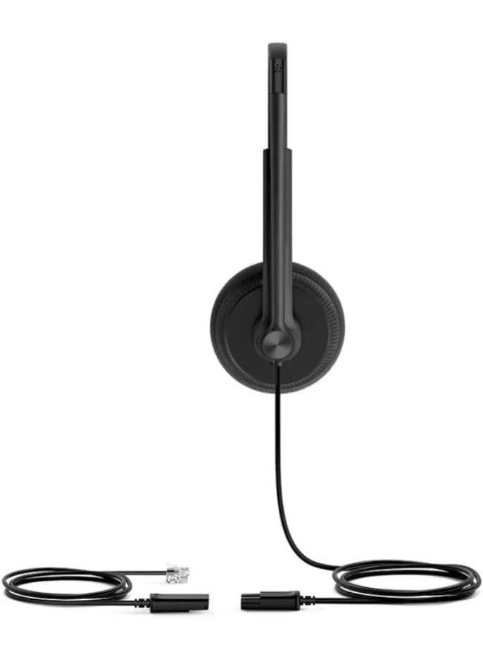 Yealink Headset YHS34 Lite Dual - Two Ear Headphones - with RJ Connection Cable - Image 3