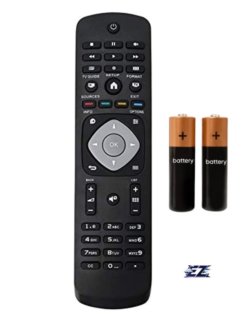PopZa Universal Replacement Remote Control for Philips LCD, LED, and Smart TVs | Compatible with All Philips TV Models | No Setup Required | Easy to Use, Convenient, and Durable - Image 1