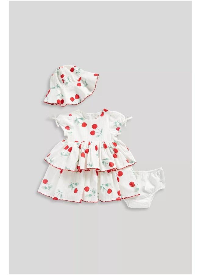 mothercare - Dress, Knickers and Hat Set - Image 1