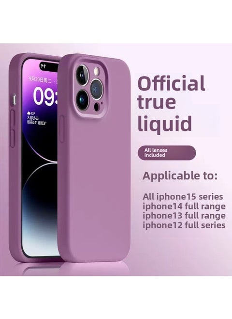 Premium Phone Case For Apple Liquid Silicone All-inclusive Lens Simple Protective Case Multiple Models Available