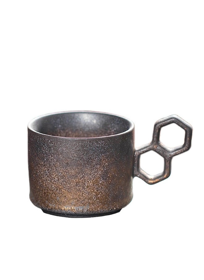 NIBEMINENT - Retro Creative Coarse Pottery Coffee Mug Niche Design Ceramic Kiln Tea Cup 235ml - Image 1