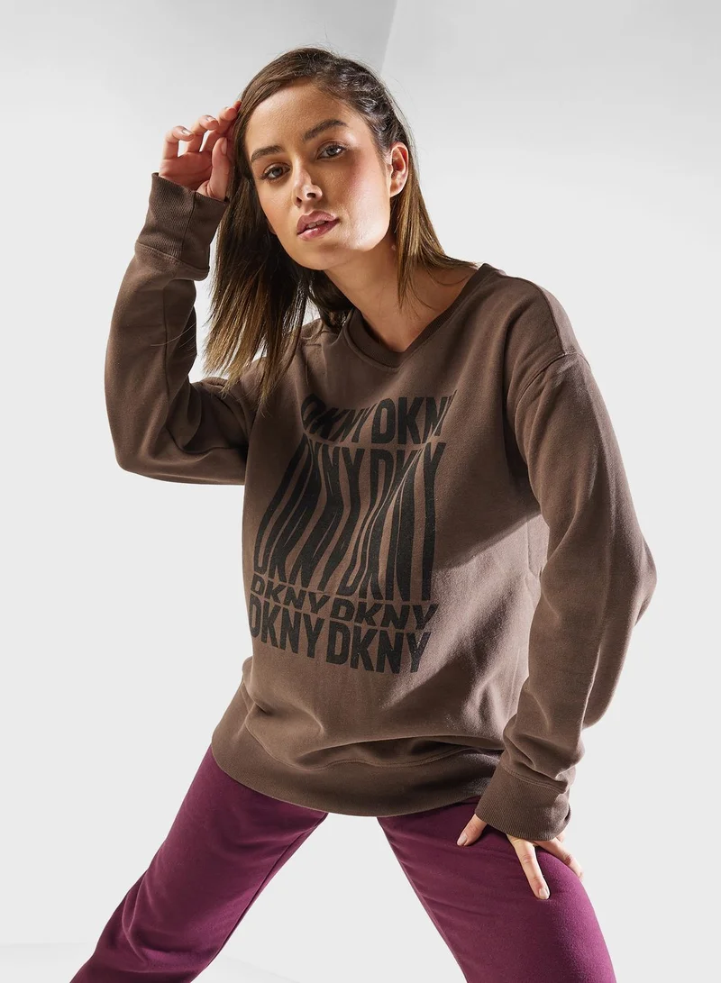 DKNY Sport Logo Crew Sweatshirt