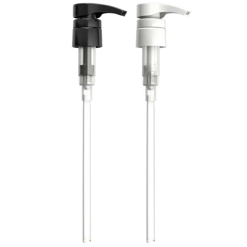 Bar5F Bar5F Universal Pumps for Shampoo Conditioner Lotion Body Wash, Fits 1" Inch Bottle Necks, 1 Liter 33.8-Ounce Bottles, Black and White 2-Pack  - Image 1