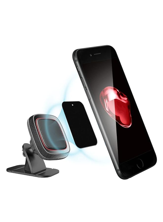 جو-ديز حامل هاتف خلوي للسيارة قابل للدوران 360 درجة متوافق مع آيفون 12 ميني 12 12 برو 12 برو ماكس 11 11 برو 11 برو ماكس سامسونج جالاكسي للهواتف المحمولة والأجهزة اللوحية الصغيرة والمزيد باللون الأسود - Image 1