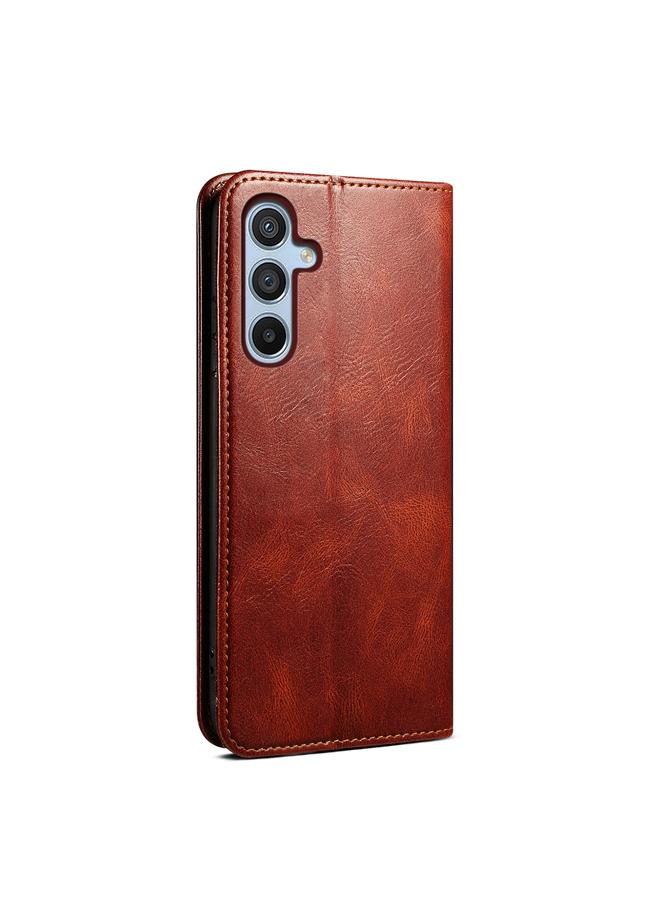 اس-توب جراب لهاتف Samsung Galaxy A16 5G جراب هاتف جلدي من الشمع الزيتي بنمط حصان مجنون - Image 3