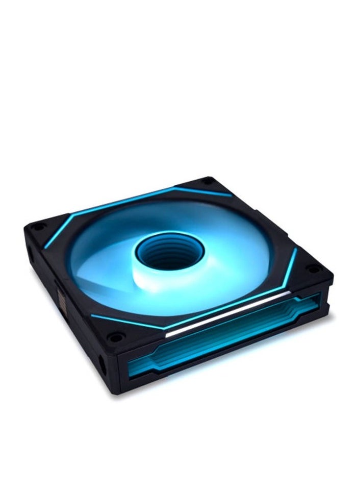 LIAN LI - مروحة Lian Li SL-Infinity 120 RGB Uni، تصميم مرآة لا متناهية، إضاءة RGB قابلة للتخصيص، 3 مراوح PWM مقاس 120 مم، سرعة المروحة 2100 دورة في الدقيقة، تدفق هواء 61.3 CFM، حزمة ثلاثية مع وحدة تحكم، أسود | G99.12SLIN3B.00 - Image 1