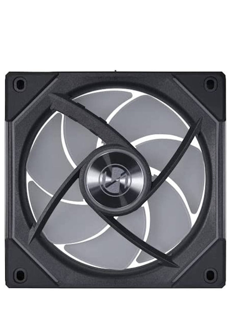 LIAN LI - مروحة Lian Li SL-Infinity 120 RGB Uni، تصميم مرآة لا متناهية، إضاءة RGB قابلة للتخصيص، 3 مراوح PWM مقاس 120 مم، سرعة المروحة 2100 دورة في الدقيقة، تدفق هواء 61.3 CFM، حزمة ثلاثية مع وحدة تحكم، أسود | G99.12SLIN3B.00 - Image 1