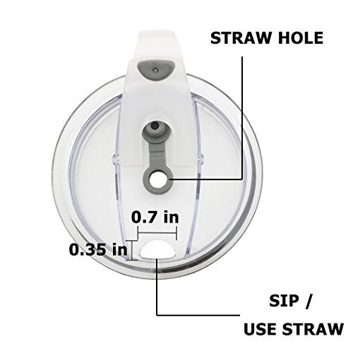 CNYMANY 3 Packs Lids for 20oz Tumblers, CNYMANY Spill-proof Splash Resistant Straw-friendly Cover for Old Style Rtic, Ozark Trail 20 oz. Cups - Gray - Image 4